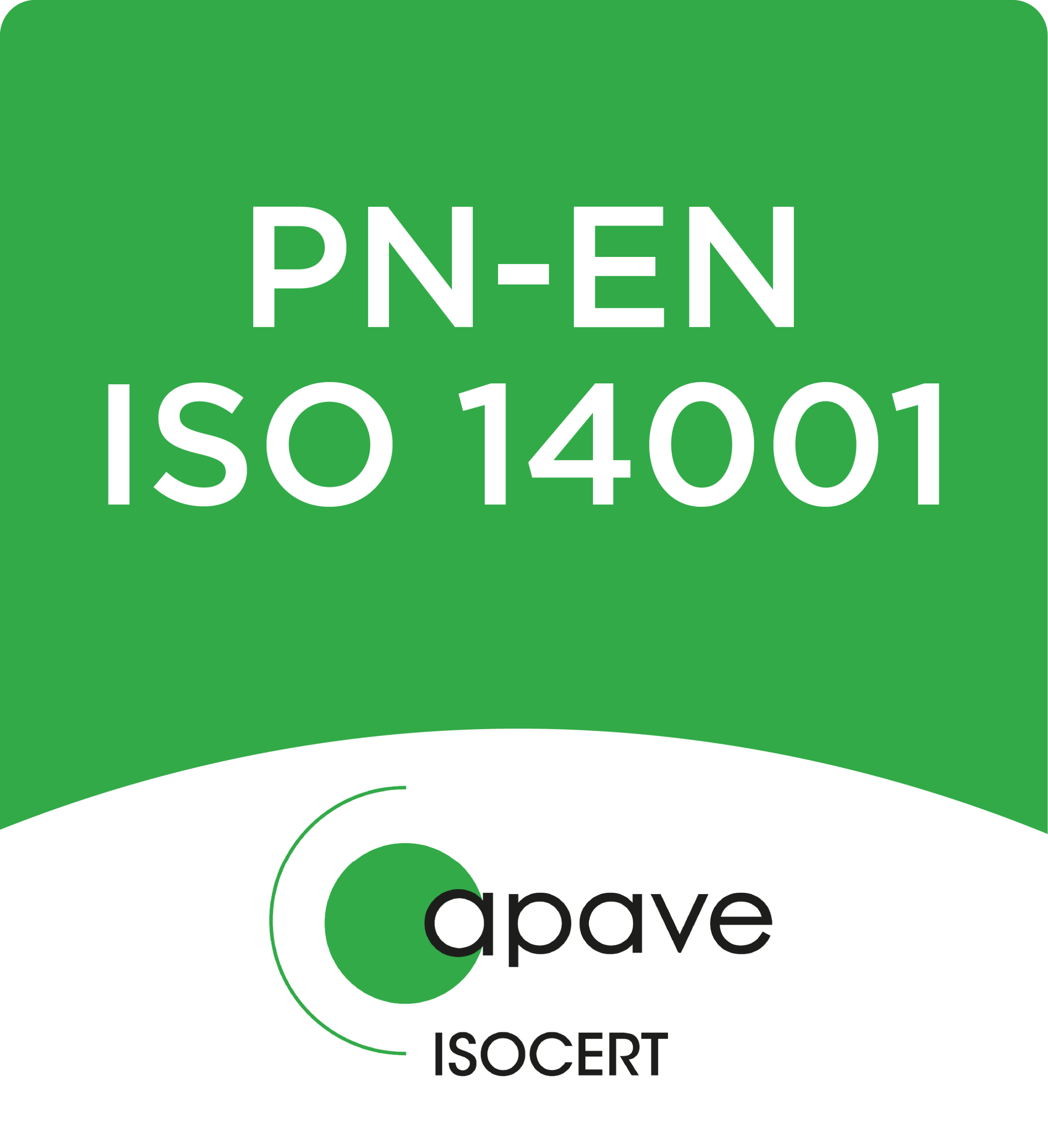 Logo certyfikatu ISO 14001:2015