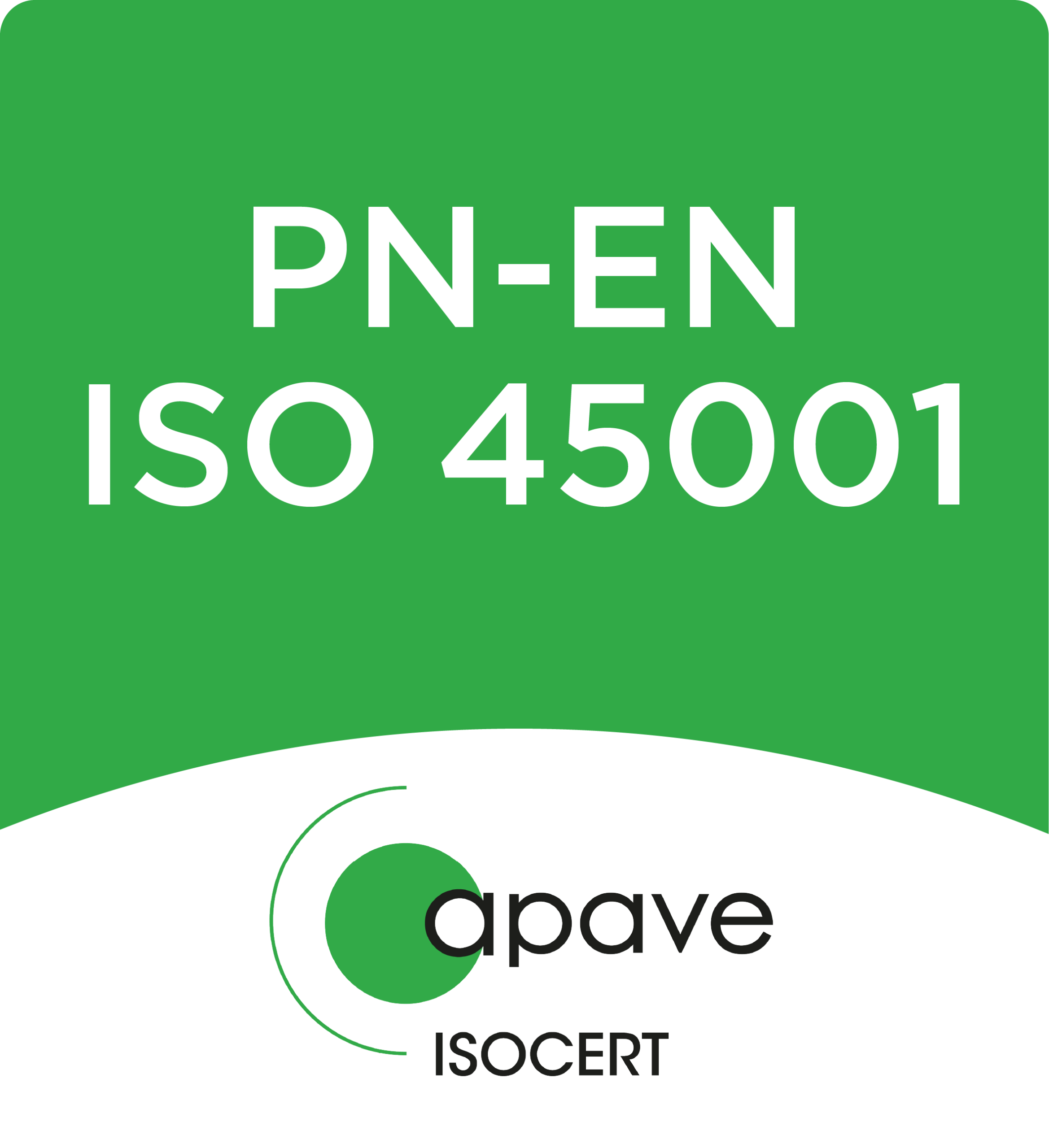 Logo certyfikatu ISO 45001:2024