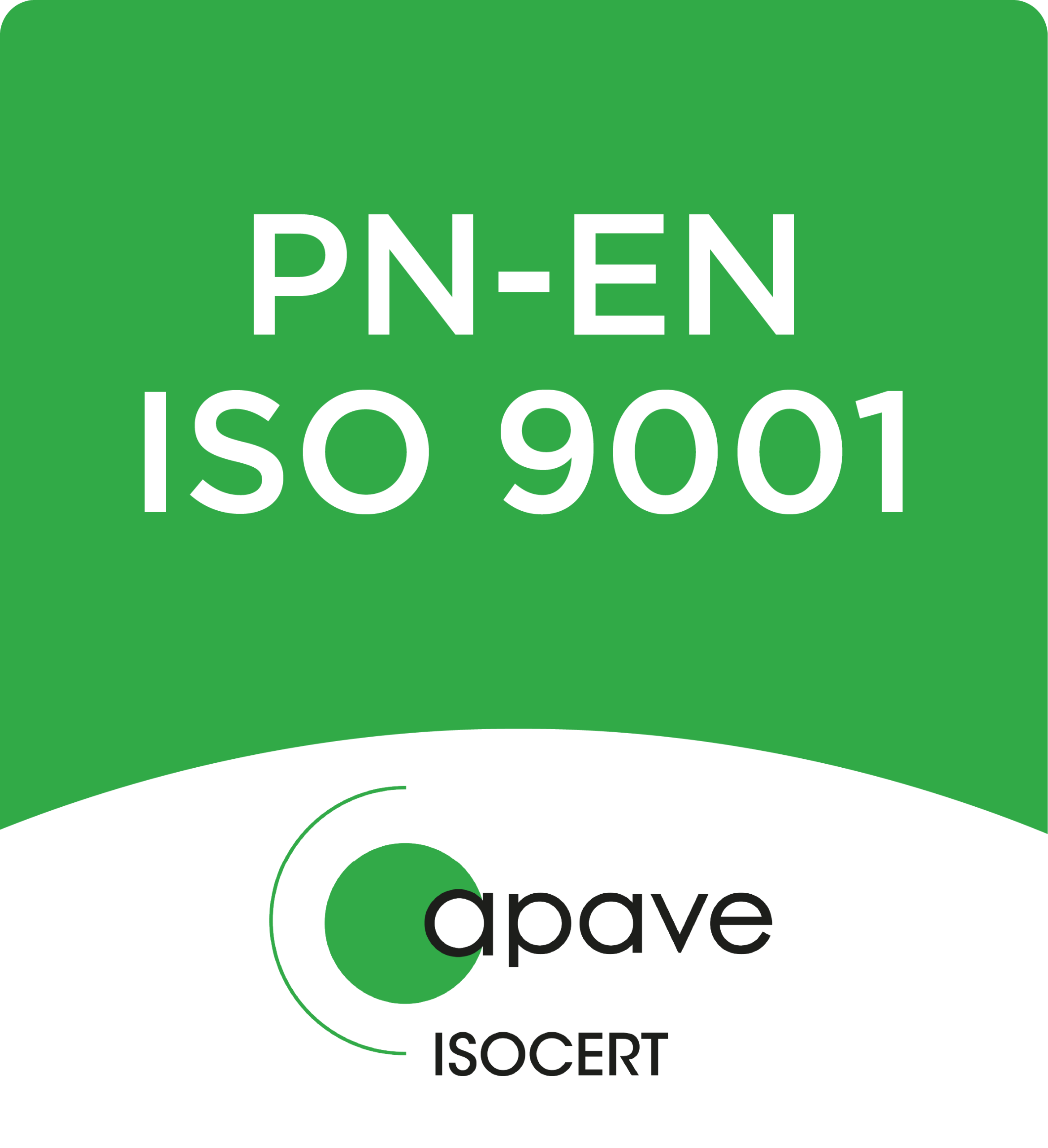 Logo certyfikatu ISO 9001:2015